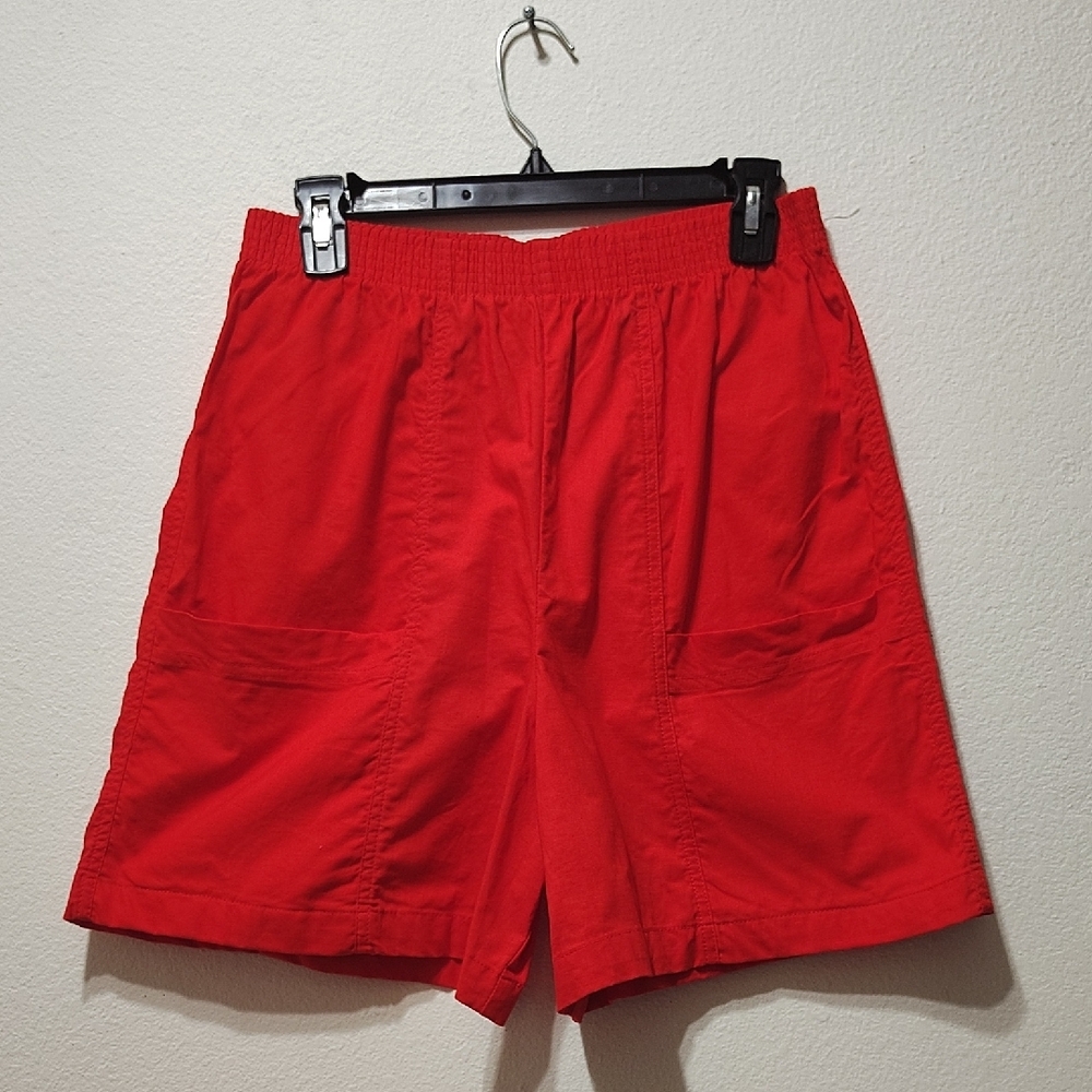 Cathy Daniels Red Athletic Shorts‎ Lightweight Elastic Waistband